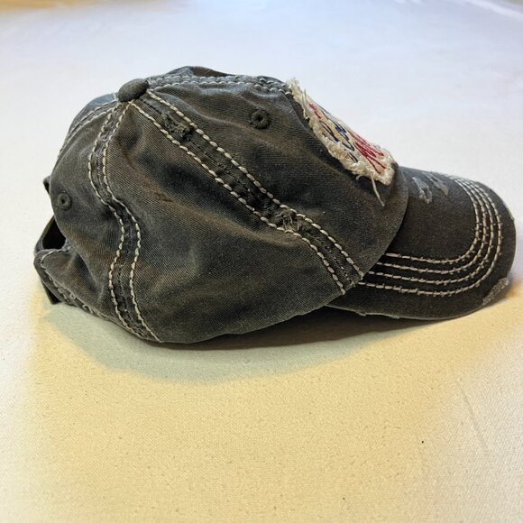 Hot Mess Mama‎ Baseball Cap Adjustable Dark Gray Distressed Cap - Picture 2 of 8